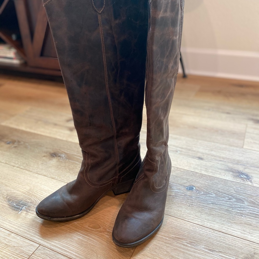 Steve Madden p-manor brown leather boots